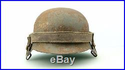 Ww2 German Helmet Leather Carrier, Original, Complete, Rare