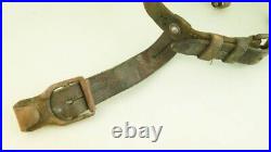 Ww2 German Helmet Leather Carrier, Original, Complete, Rare