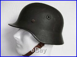 Ww2 German Helmet M-40 With Dark Camo On. (original)
