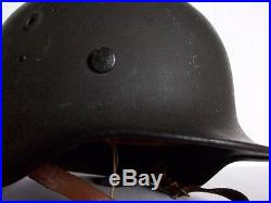 Ww2 German Helmet M-40 With Dark Camo On. (original)