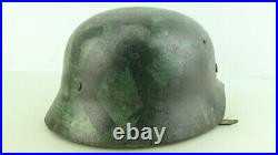 Ww2 German Helmet M40, Splinter Camo, Rare Interesting Camo, Complete, 66 Sz