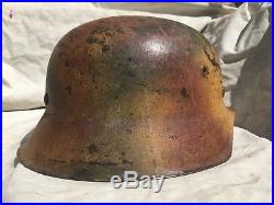 Ww2 German M42 Normandy Camo Helmet Size 68