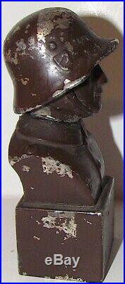 Ww2 German Massive Waffen Ss Helmet Wehrmacht Heer Army Book Holder Statue Tk Wh