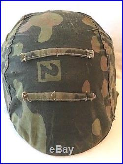 Ww2 German Reversible Camouflage Helmet Cover For Elite Units. Rare