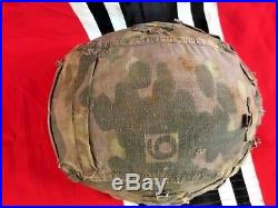 Ww2 German Reversible Camouflaged Helmet Cover For Elite Units. Rare. Orig