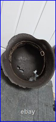 Ww2 German Stahlhelm M42 Steel Helmet, Bastogne Ardennes Battlefield Relic