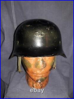 Ww2 M1942 Helmet Black Spanish Not German