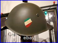 Ww2 M33 Italian German Axis Helmet Musolini Italy Factory Stamped