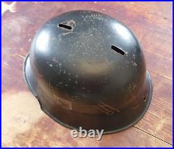 Ww2! M34 German CIVIL Police Forces Or Firefighters Helmet Stahlhelm With Decals