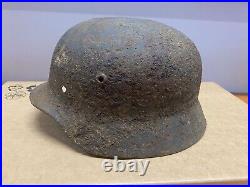 Ww2! M40! German Wehrmacht Original Steel Helmet Stahlhelm War Battlefield Relic