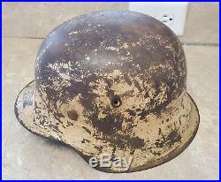 Ww2 M42 German Helmet, Camoflauge / Named