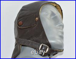 Ww2 Original German Luftwaffe Helmet Leather Hat Pilot Cap Airforce Parachute