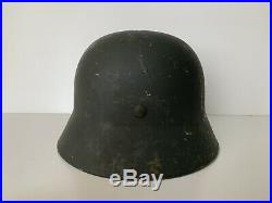Ww2 WH original german decal camo M35 steel helmet Stahlhelm casco aleman