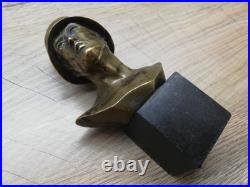 Ww2 Wwii German Soldier Helmet Bronze Sculpture Statue Bust Figure Paperweight