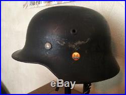 Ww2 german helmet luftwaffe single decal untouched ET66 rare overlapped decal