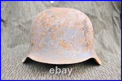 Ww2 m42 german helmet with liner and silver ring lot