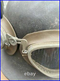 Ww2 wwii Original German M42 Helmet with Goggles