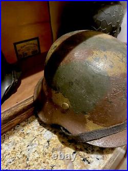 Ww2 wwii original German helmet Normandy Camo, Real Deal