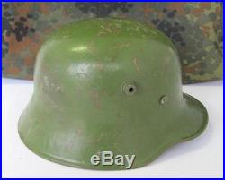 Wwi Wwii Original German M16 Combat Steel Helmet Et64 V. Rare