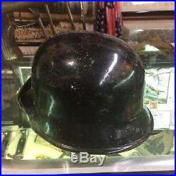 Wwii German Halftrack Factory Worker Helmet W Liner Decal Krauss Maffei