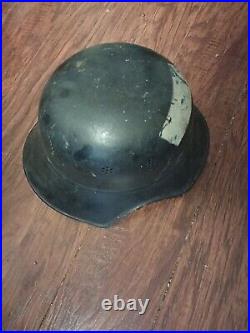 Wwii German Luftschutz Helmet Missing Most Of Leather Inside Liner USA Sale