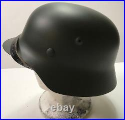 Wwii German M40 Combat Field Helmet- 64 Shell, 58 Liner