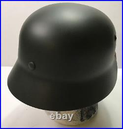 Wwii German M40 Combat Field Helmet- 64 Shell, 58 Liner