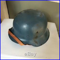 Wwii German M42 Helmet W Liner And Chinstrap
