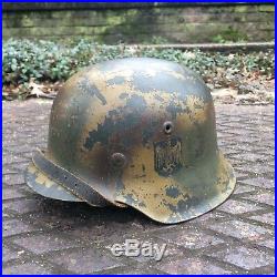 Wwii German M42 Normady Camo Helmet Decal & Liner