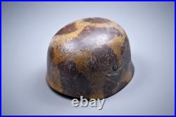 Wwii German Single Decal Camouflaged Fallschirmjäger M38 Para Helmet Replica