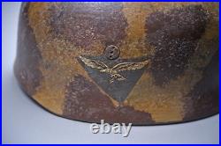Wwii German Single Decal Camouflaged Fallschirmjäger M38 Para Helmet Replica