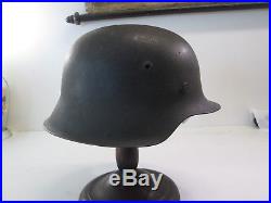 Wwii German Steel Helmet Model 1942 With Original Liner Torn #l264