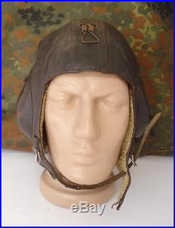 Wwii Original German Luftwaffe Lkp W101 Winter Flight Helmet Marked
