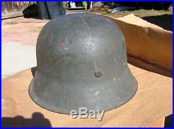 Wwii Real German Combat Helmet M42 Ckl68 Vet From Battle Of Bulge